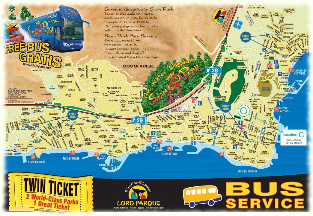 Карта Лоро Парка на Тенерифе